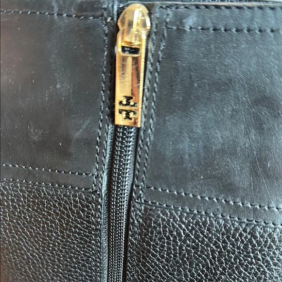 Tory Burch Black Leather Knee-High Boots - Picture 4 of 6